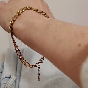 Vintage Gold Unisex Bracelet/Anklet With Extender